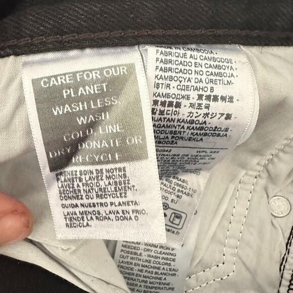 Levi's Mens Jeans Black 31 x 30 5-Pocket Style Straight Leg Cotton Hemp - Picture 8 of 11